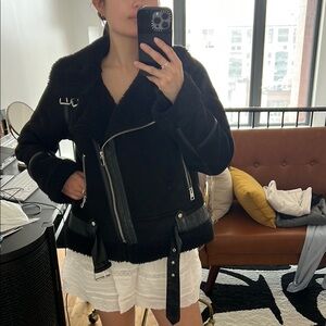 Women's Black Shearling Jacket